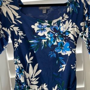 A Pea in the Pod medium blue maternity dress